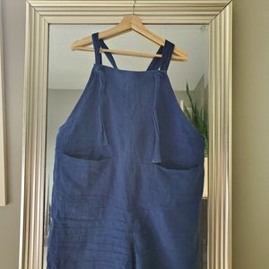 Beaton Linen Overall Shorts XL